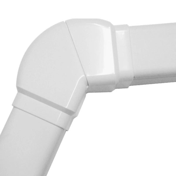 CURVA REGOLABILE PER CONDIZIONAMENTO IN PVC - 65XH50 MM  - GIS