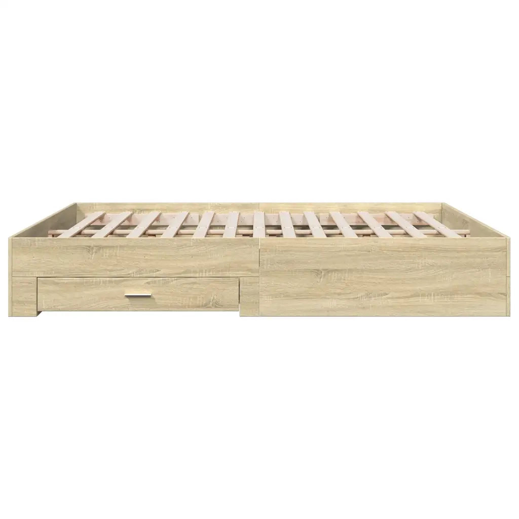 Giroletto Cassetti Rovere Sonoma 180x200 cm Legno Multistrato