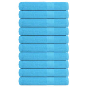 Asciugamani 10 pz Turchesi 100x200 cm 360 g/mÂ² 100% Cotone