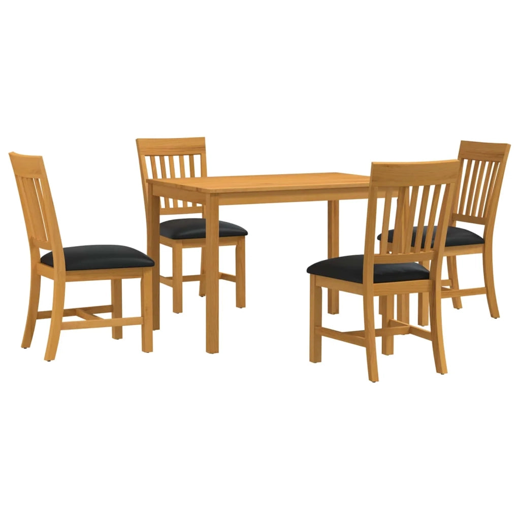 Set da pranzo 5 pz Nero Legno di Quercia Massello 3430240