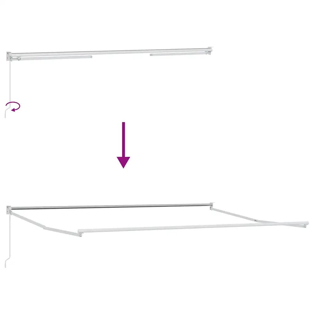 Tenda da Sole Retrattile Manuale-Tenda parasole per Patio Bord¨° 450x300 cm 449126