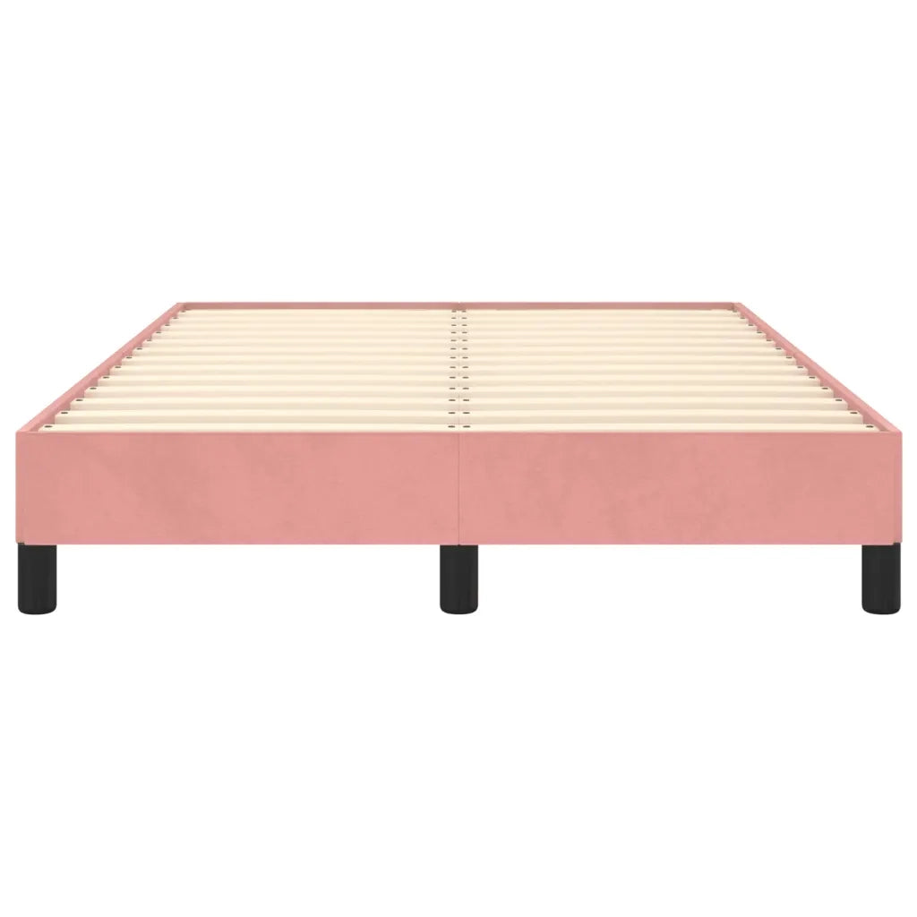 Giroletto senza Materasso-Struttura Letto Rosa 120x190 cm Velluto 942195
