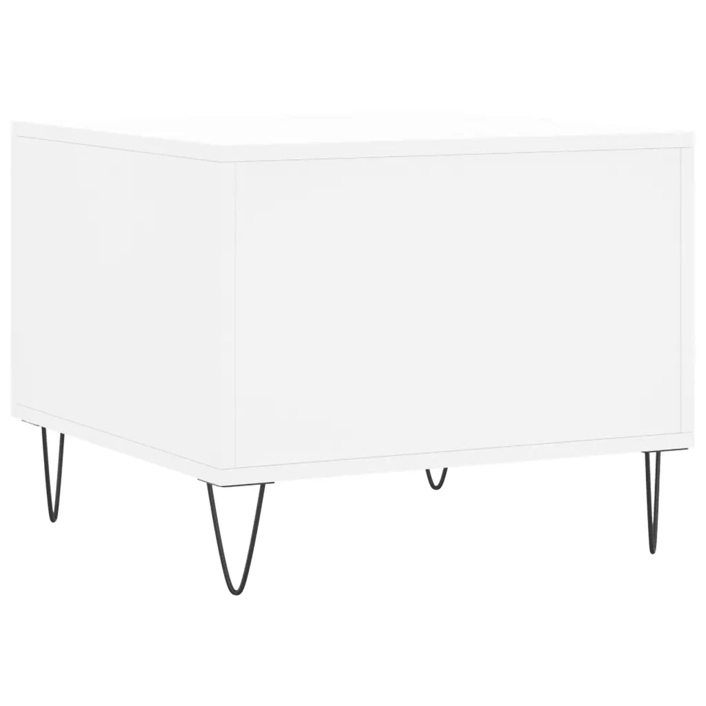 Tavolini da Salotto 2 pz Bianchi 50x50x40 cm Legno Multistrato 829381