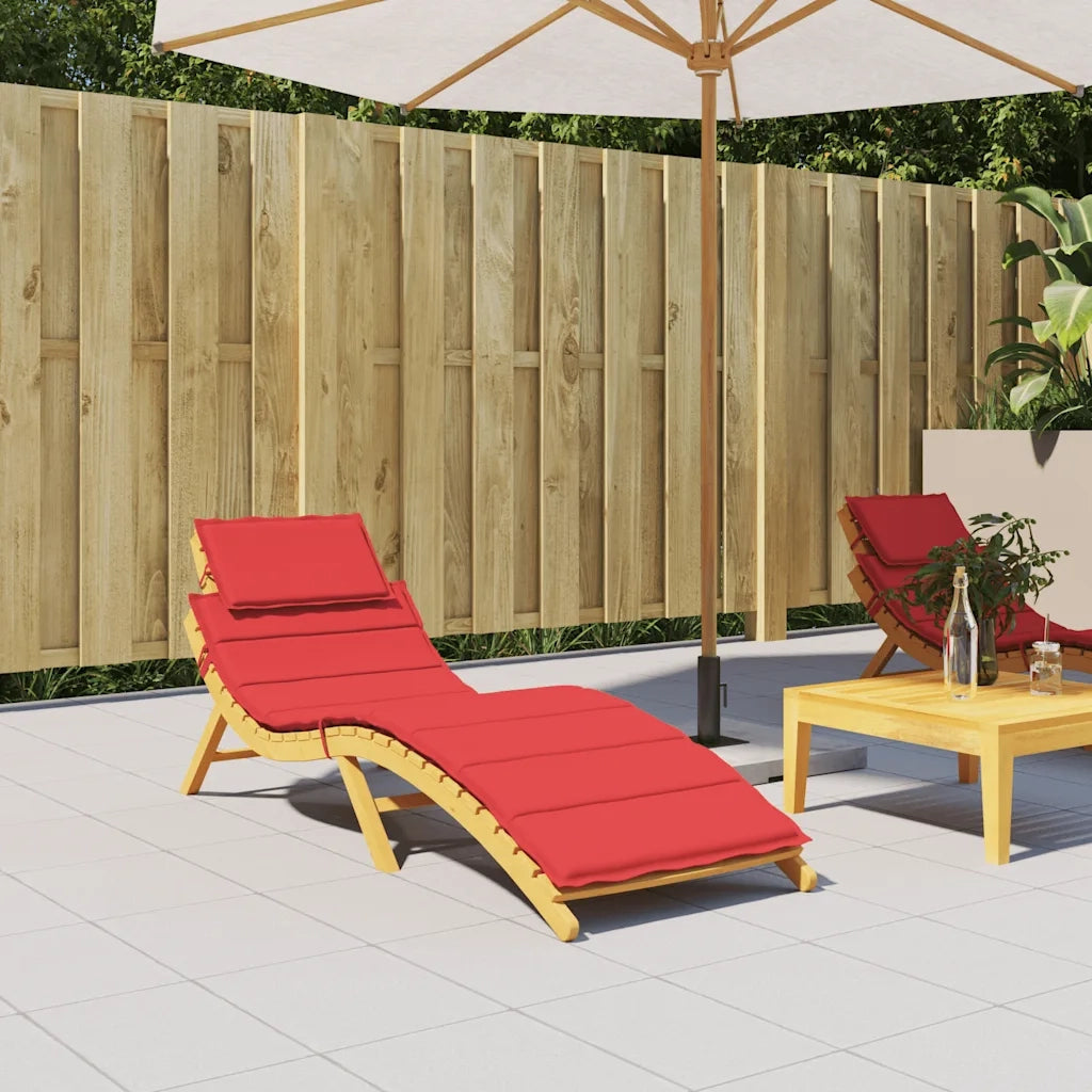 Cuscino per Lettino Rosso 186x58x4 cm in Tessuto Oxford 314164