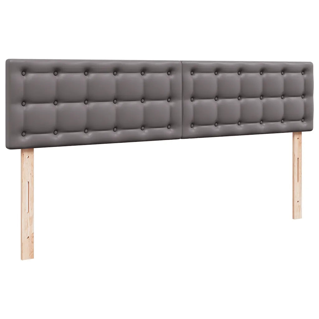 Struttura Letto Pouf con Materassi Grigio 200x200 cm Similpelle 3311964