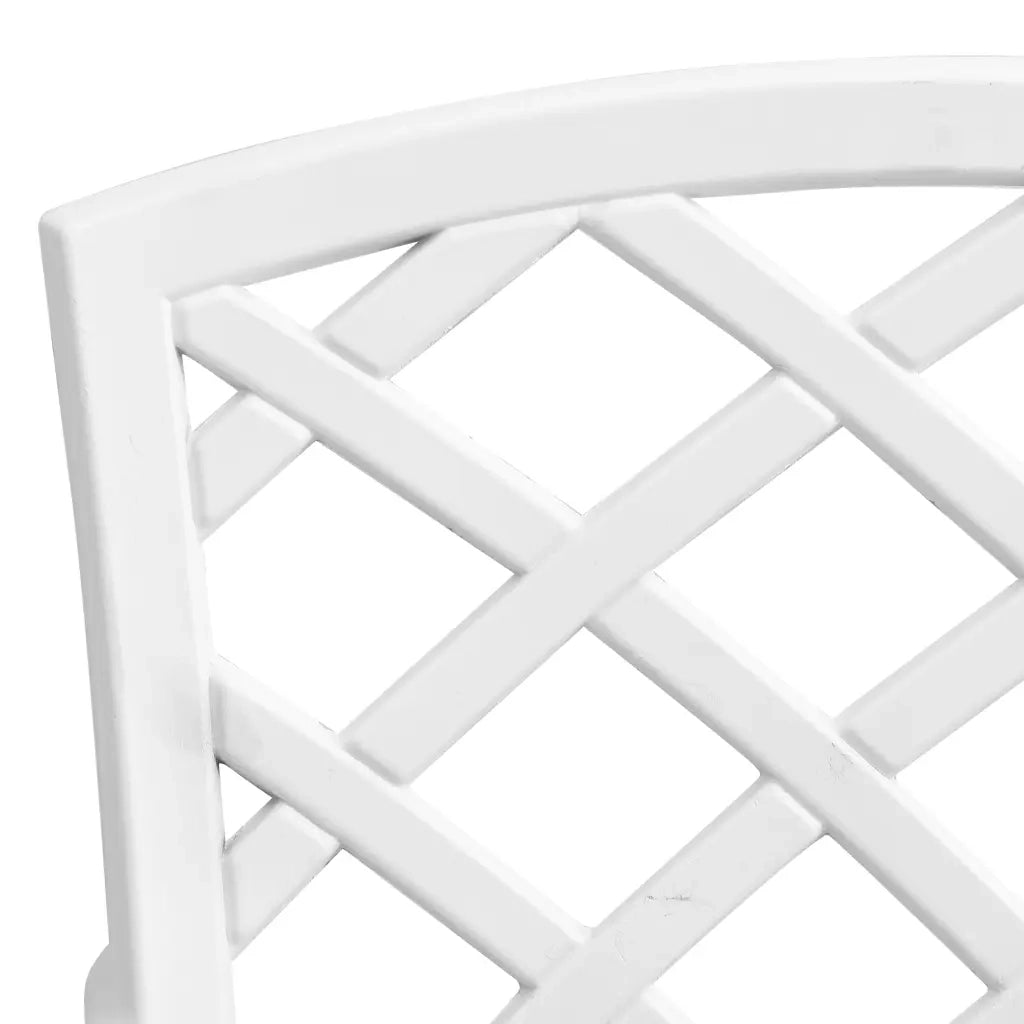 Set da Bistrot 3 pz Bianco in Alluminio Pressofuso