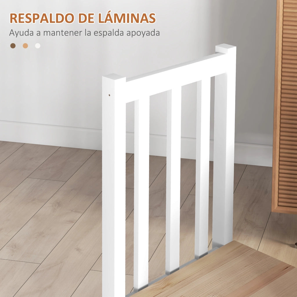 Sedia da pranzo ¨C zephmum ¨C bianco legno 38,5x47,5x99 cm