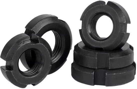 Viti a rullo M20 x 1,5 mm - 4 fori - Acciaio carbonio - 5 pezzi - Elementi di fissaggio - Adatti per rolli e vanne di pompa