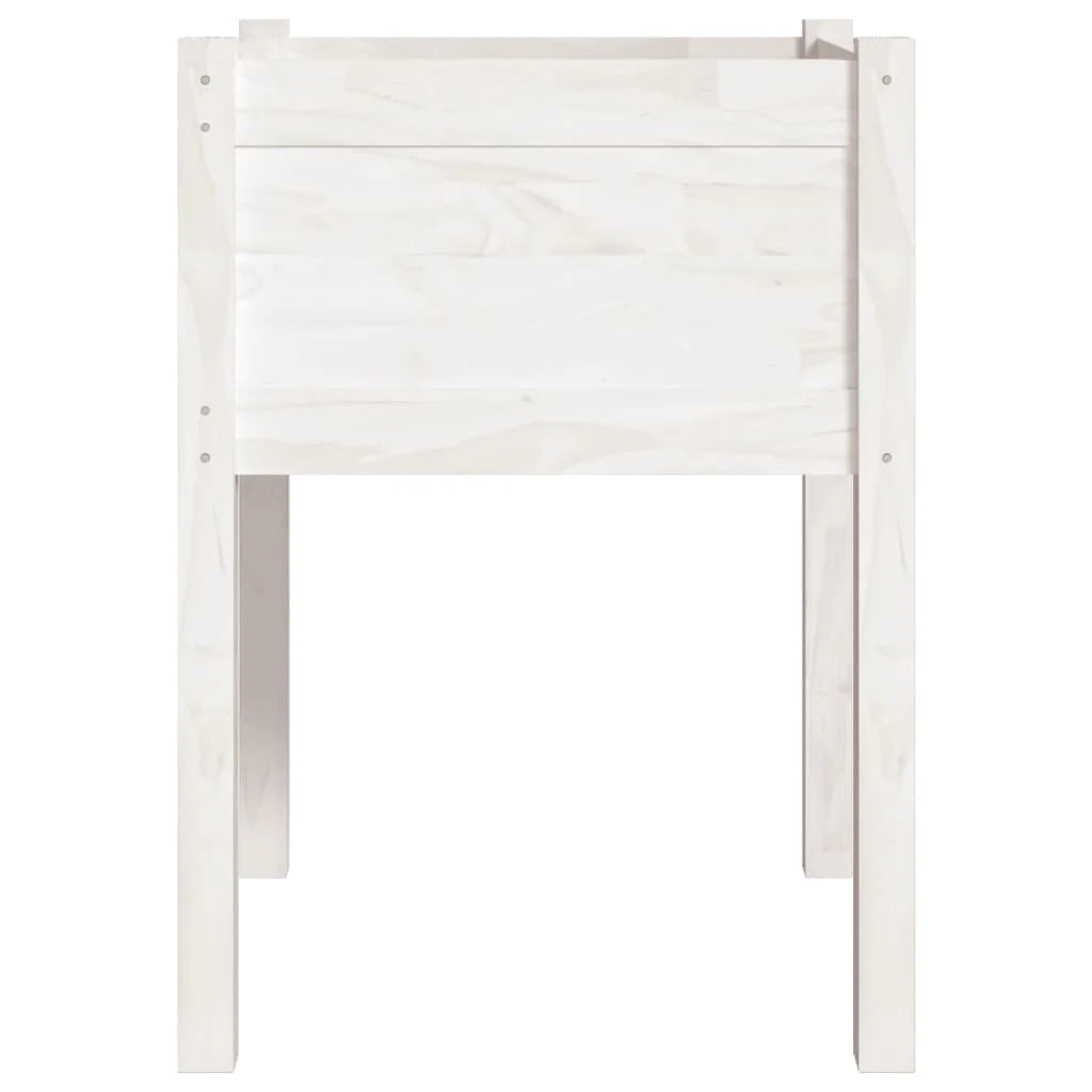 Fioriera rialzata per piante e fiori terrazza giardino 50 x 50 x 70 cm legno di pino massiccio bianco 02_0037672