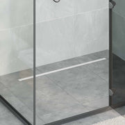 Scolascale per doccia a 360° con modello slim Argento 90 cm
