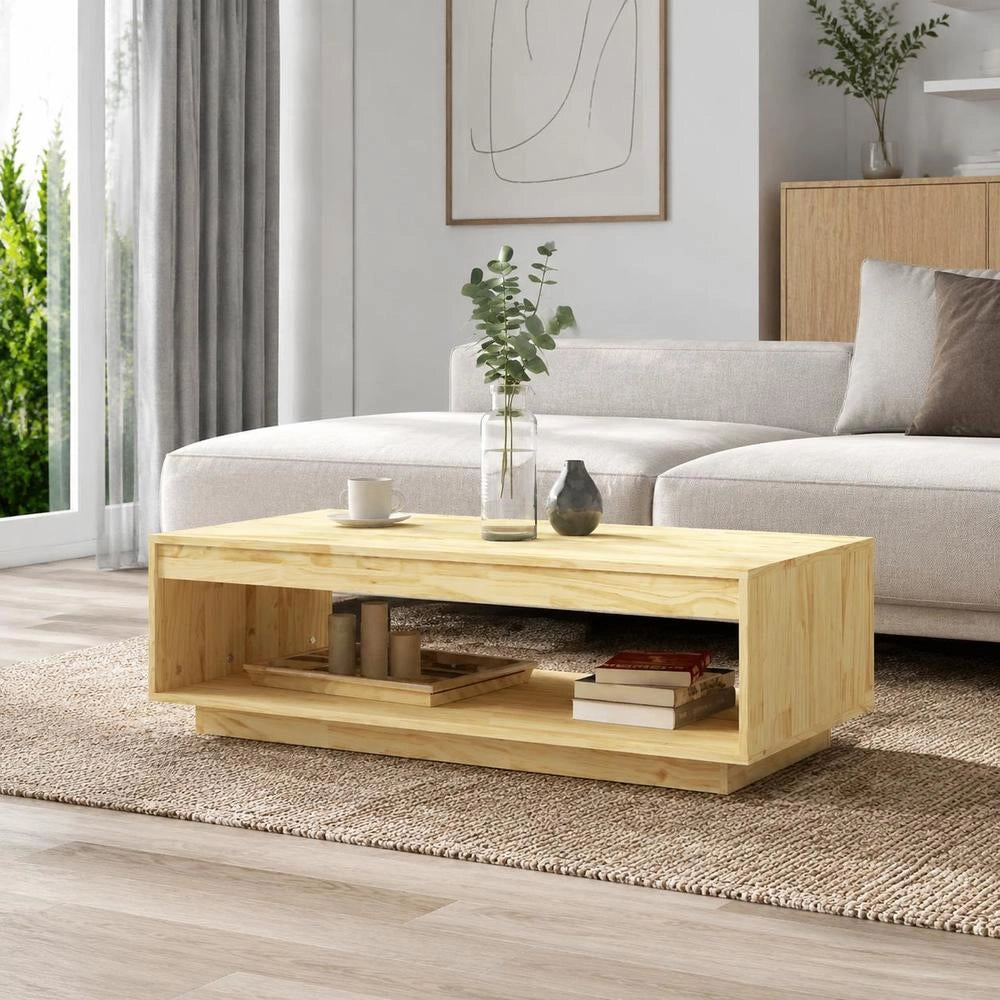 Coffee Table 110x50x33.5 Cm Solid Pine Wood
