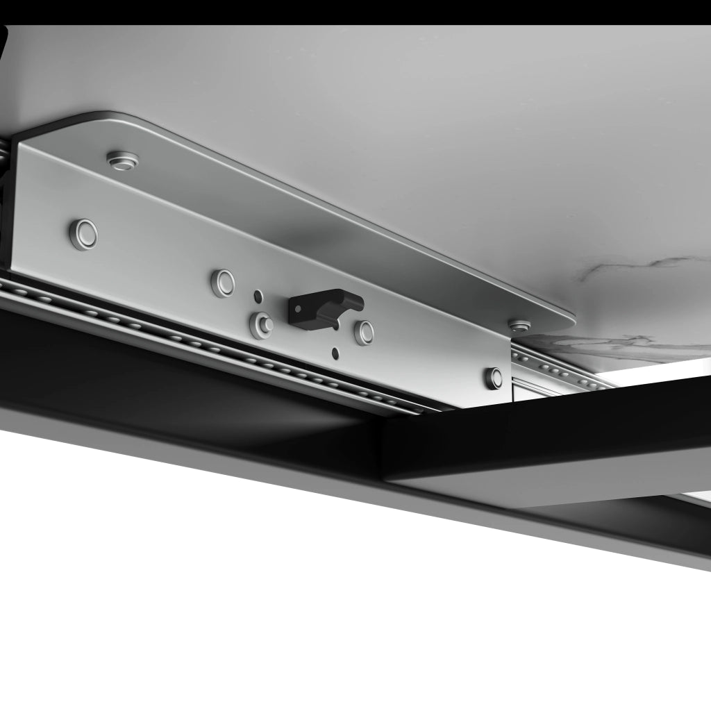 Tavolo da Pranzo Allungabile Rettangolare ¨C MINIMAL ¨C Metallo Bianco/Nero 140-180x80 cm
