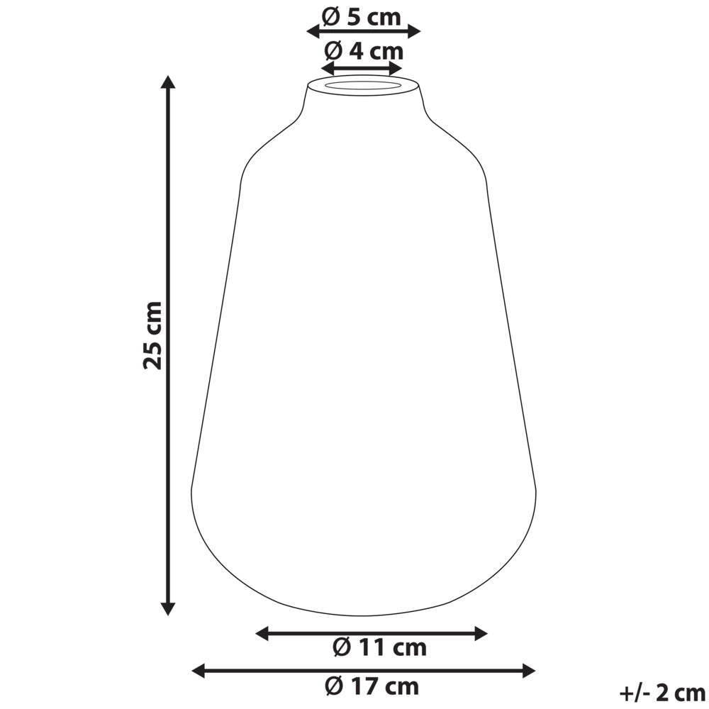 Vaso per fiori in gres porcellanato bianco e blu effetto invecchiato vaso per interni 25 cm