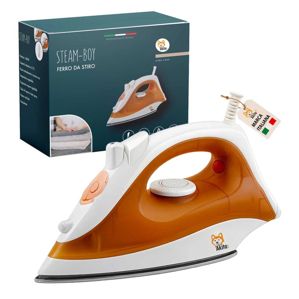 Ferro da Stiro Akitaink 1600W Inox con Vapore