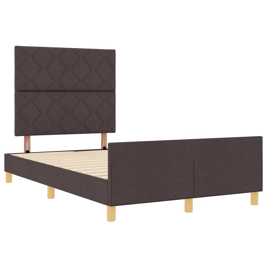 Struttura del letto-Giroletto Marrone scuro 120 x 200 cm Tessuto 561441