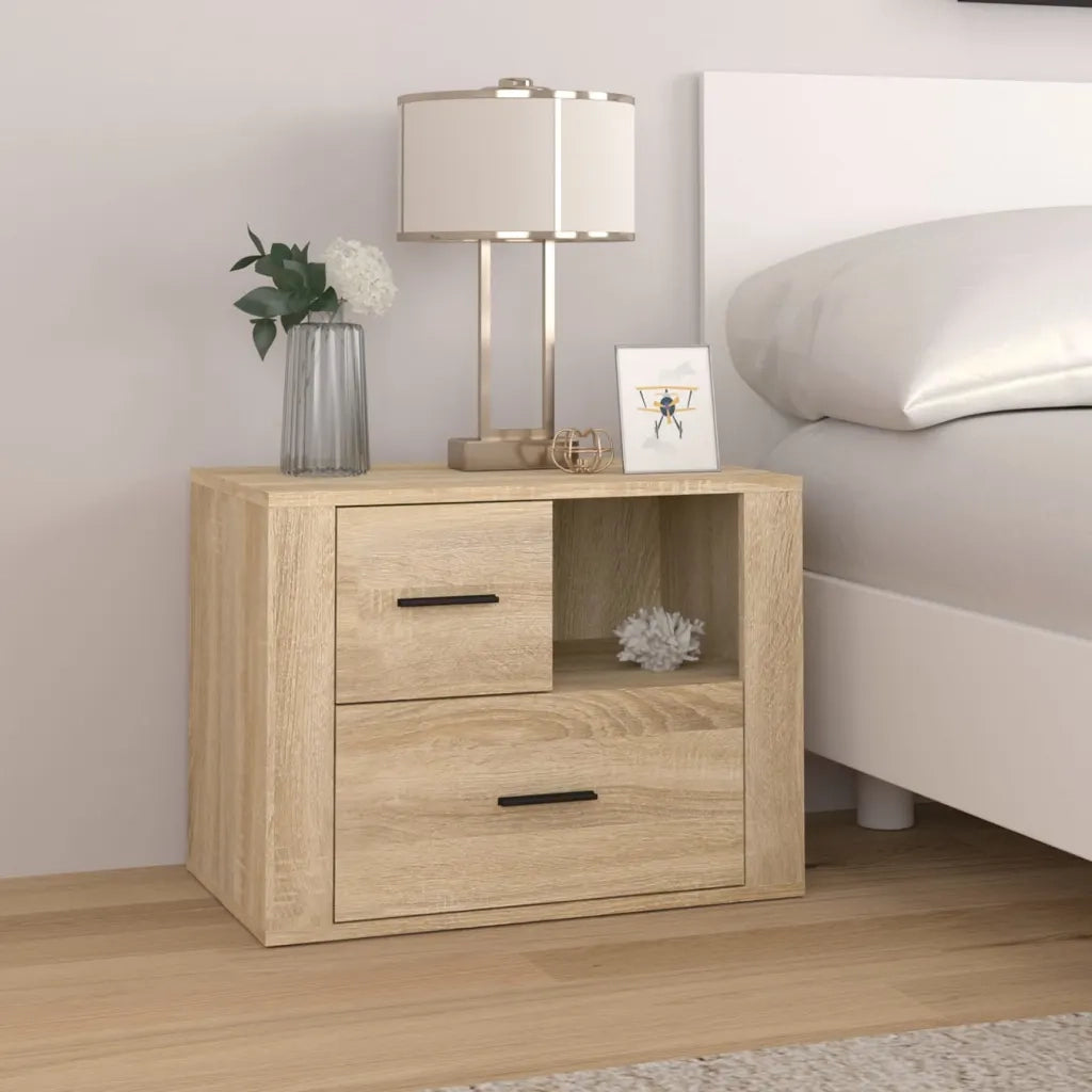 Comodino | Armadio da Notte | Mobiletto da notte Rovere Sonoma 60x36x45 cm in Legno Multistrato