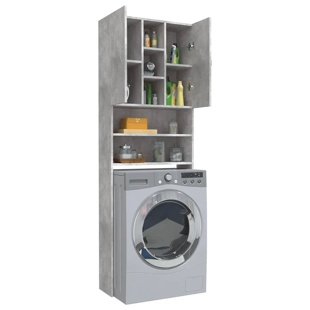 Mobile per Lavatrice Grigio Cemento 64x25,5x190 cm CFW4434280