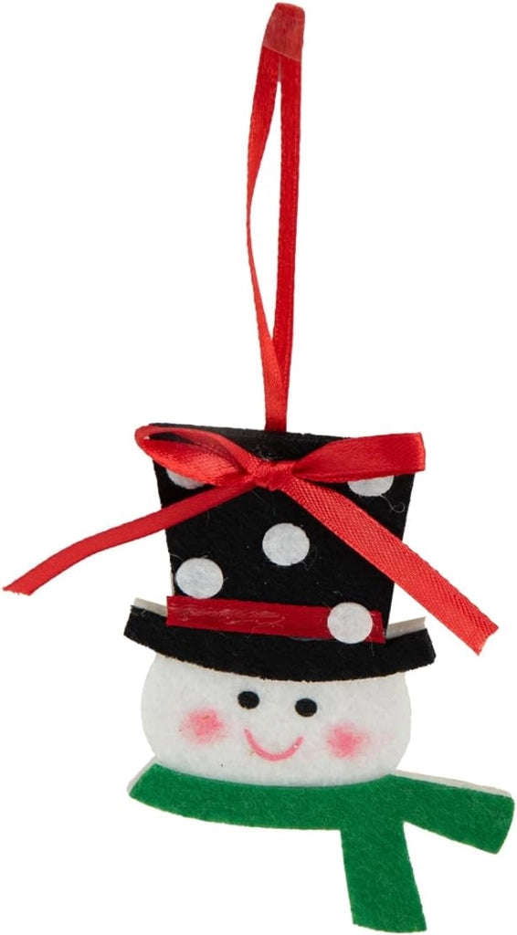 Set 12 Pezzi Addobbo Natalizio in Feltro Babbo, Renna e Pupazzo – Decorazioni Natalizie da Appendere – 7,5 x 11 cm – Ornamenti per Albero di Natale