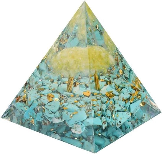 Piramide di Cristallo Orgonit Energia Positiva - Albero della Vita Piramide Reiki Chakra - Meditazione Yoga Successo Regali
