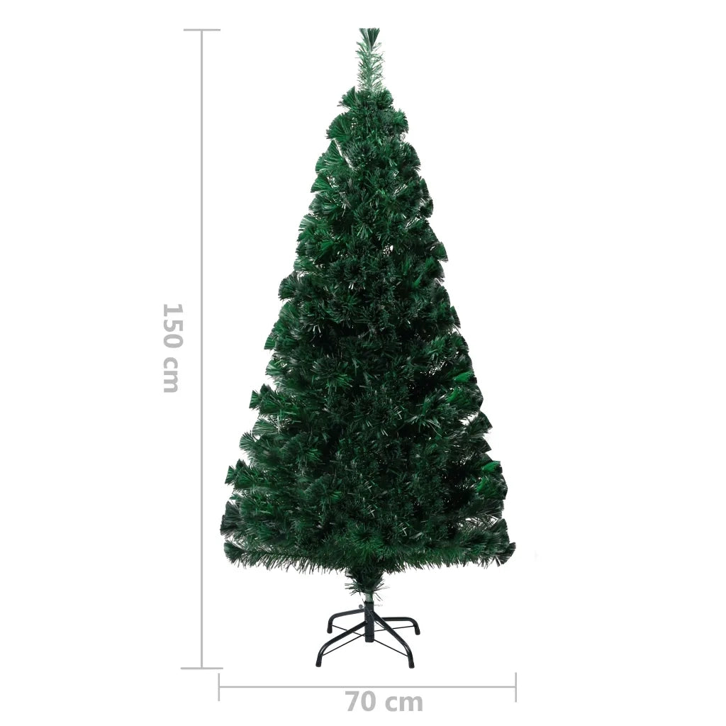 Albero di Natale | Decorazioni natalizie con Supporto Verde 150 cm in Fibra Ottica