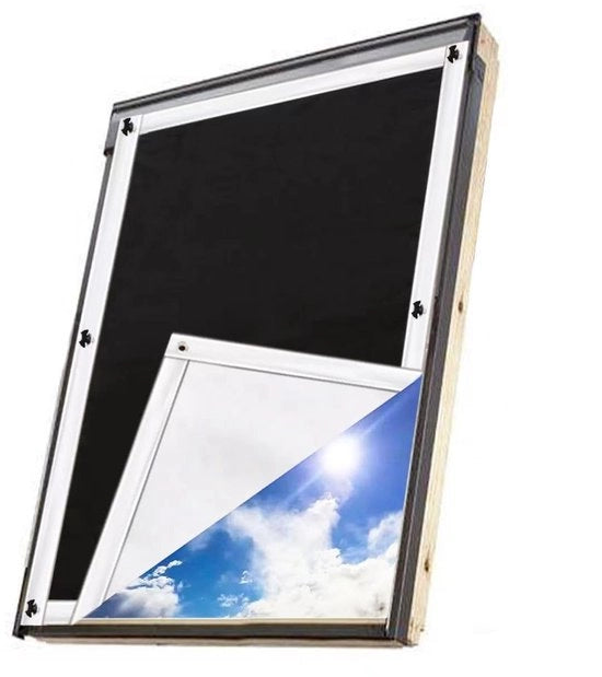 Verduisteringsgordino 60 x 93 cm - Verduisteringsgordino con 6 fori di fissaggio - Isolamento termico - Per finestre di tetto - Adatto per Velux - Disponibili diverse misure - Verduisteringsgordino a rotolo