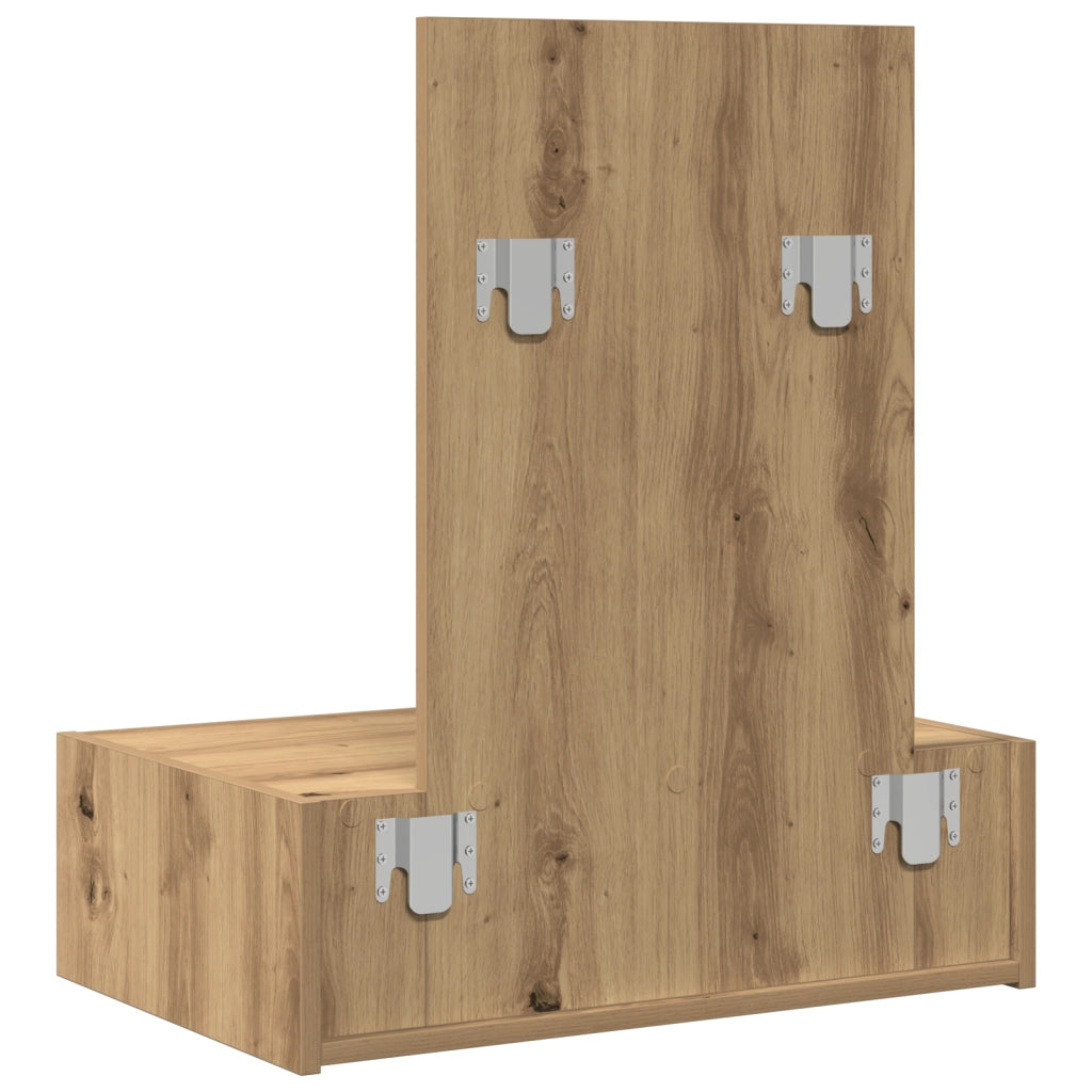 Toeletta da Parete Rovere Artigianale 60x40x70 cm