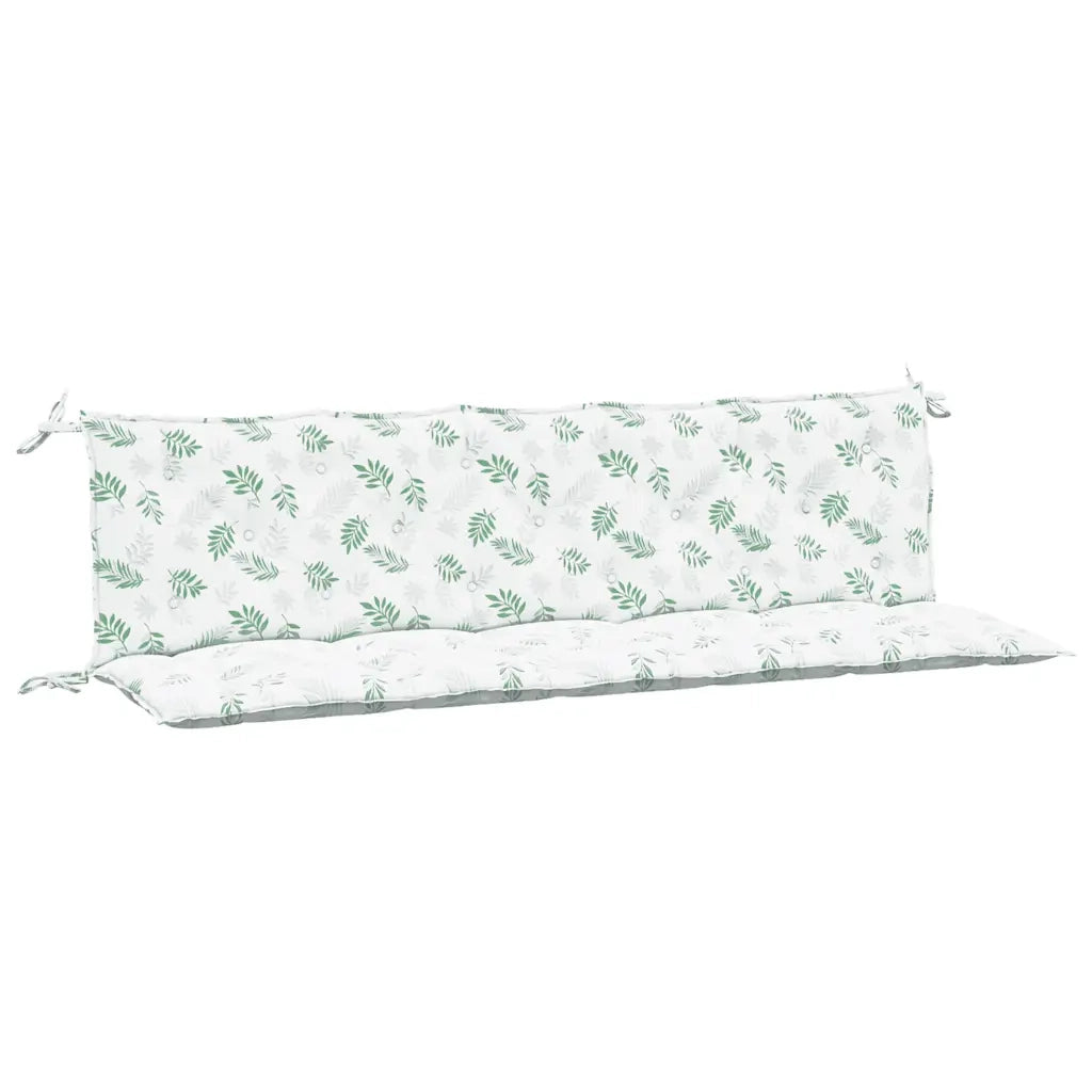 Cuscini per Panca 2 pz-Set di 2 Cuscini per panchina Motivo a Foglie in Tessuto Oxford 974730