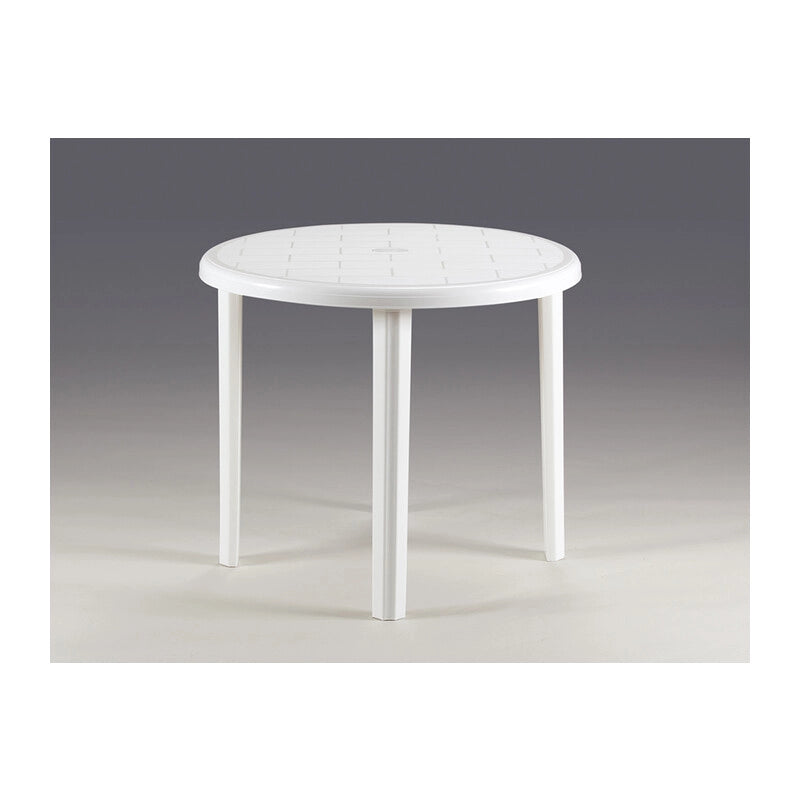 TAVOLO BARBADOS TONDO D. 88 CM BIANCO- 1,0 pz