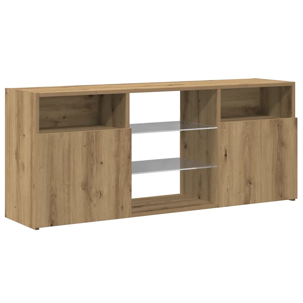 Mobile Porta TV con LED Artigianale 120x30x50 cm Multistrato 856352