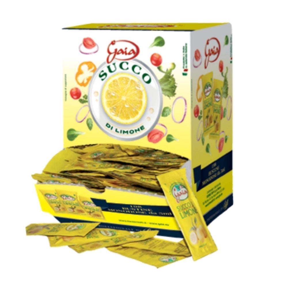 Gaia succo di limone in bustine quattro confezione da 198 bustine da 5 ml ciascuna
