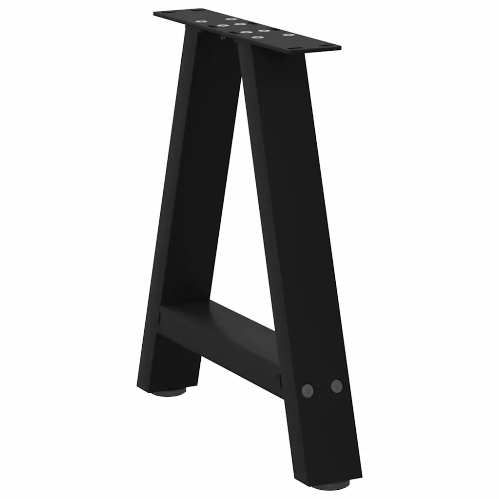 Gambe per Tavolino da Caffè a Forma di A 2 pz Nere 50x(42-43) cm Acciaio 4012832