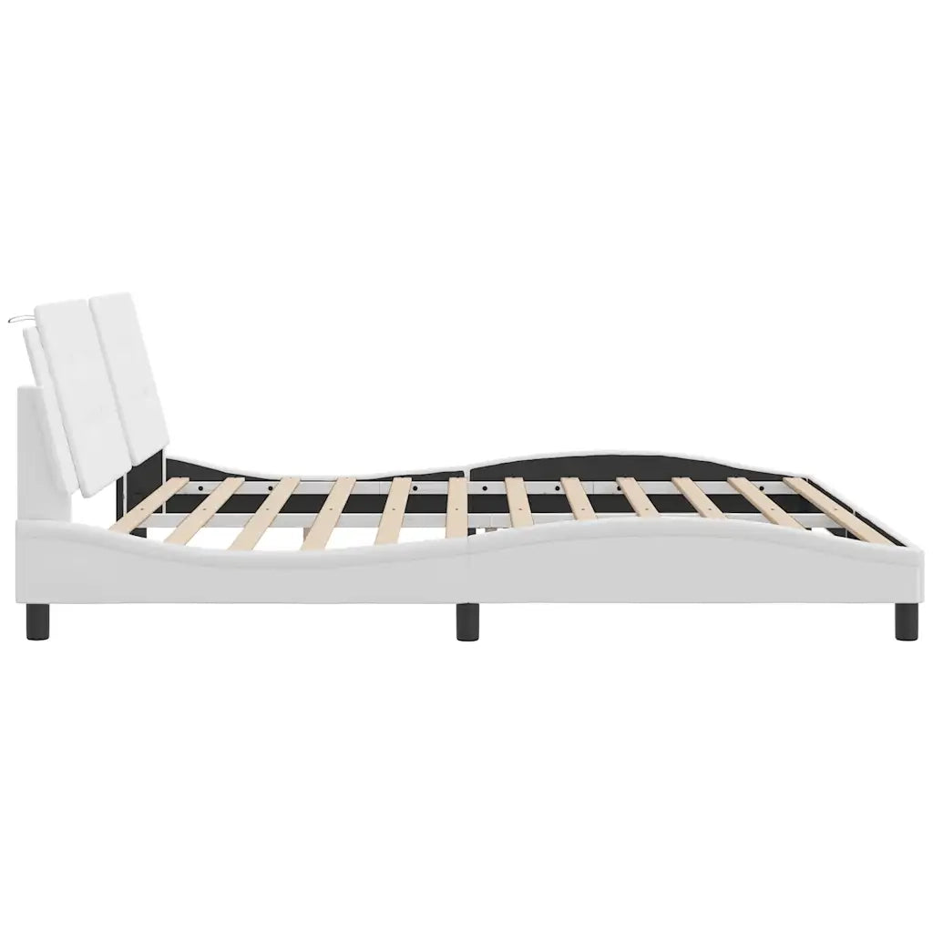 Giroletto senza Materasso Zadar Bianco 200x200 cm in Similpelle 3208206