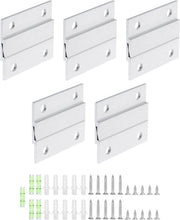 Set di supporti in alluminio per appendiabito, lista o pannelli - Set di viti a molla per parete