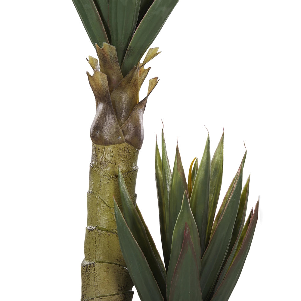 Accessorio decorativo per interni in materiale sintetico verde e Nero in vaso artificiale di aloe vera da 90 cm
