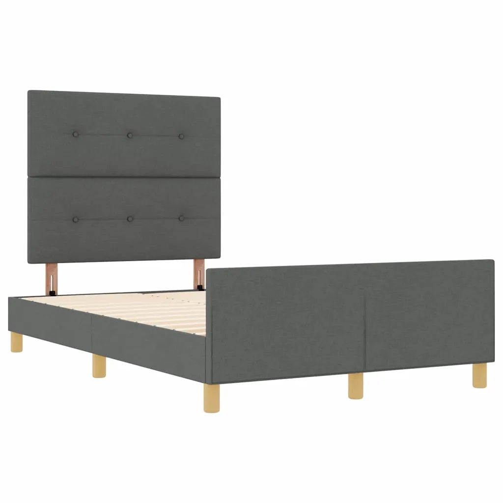 Struttura del letto Grigio scuro 120 x 200 cm Tessuto 3344719