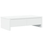 Supporto per monitor mobile da scrivania con cassetti legno ingegnerizzato bianco 02_0044935