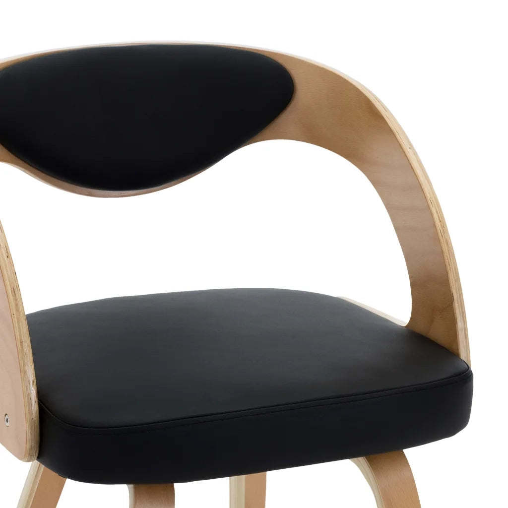 Sedie da Pranzo 6 pz Crema in Legno Piegato e Similpelle 278847