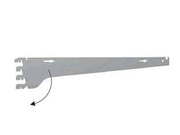 MENSOLA 4 GANCI INCLINABILE 13  ° PASSO 25 4A VERNICIATA GRIGIO RAL 7035  mm.400 portata kg.90 a coppia