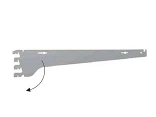 MENSOLA 4 GANCI INCLINABILE 13  ° PASSO 25 4A VERNICIATA GRIGIO RAL 7035  mm.400 portata kg.90 a coppia