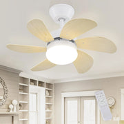 ZMH Ventilatore a Soffitto con Luce e Telecomando 6 Pale 75 cm Silenzioso per Camera da Letto e Cucina Senza Lampadina