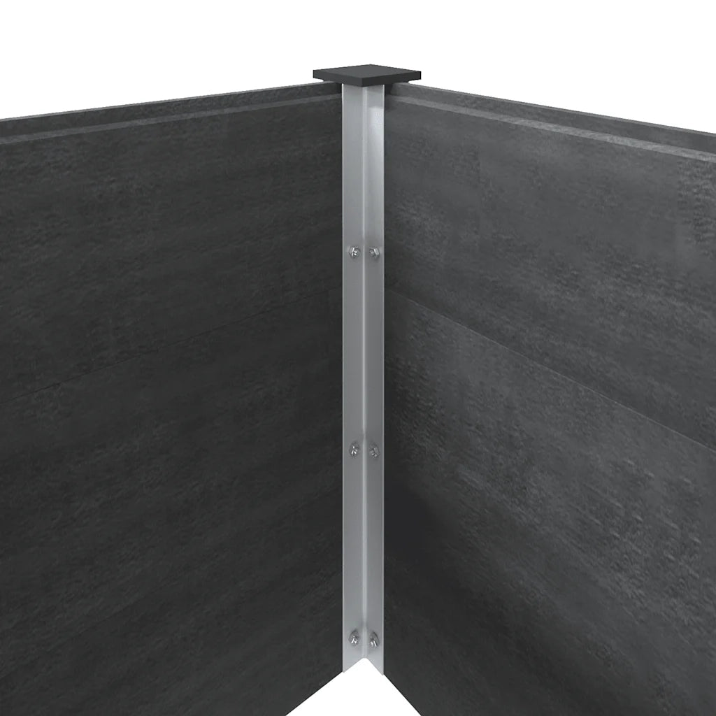 Fioriera Rialzata da Giardino 200x50x91 cm in WPC Grigio 318096