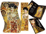 Bordo decorativo ondulato rettangolare in vetro per snack, occasioni speciali, noci, tavola da servizio con stampa dell'opera "Adele" di Gustav Klimt 18x12,7cm