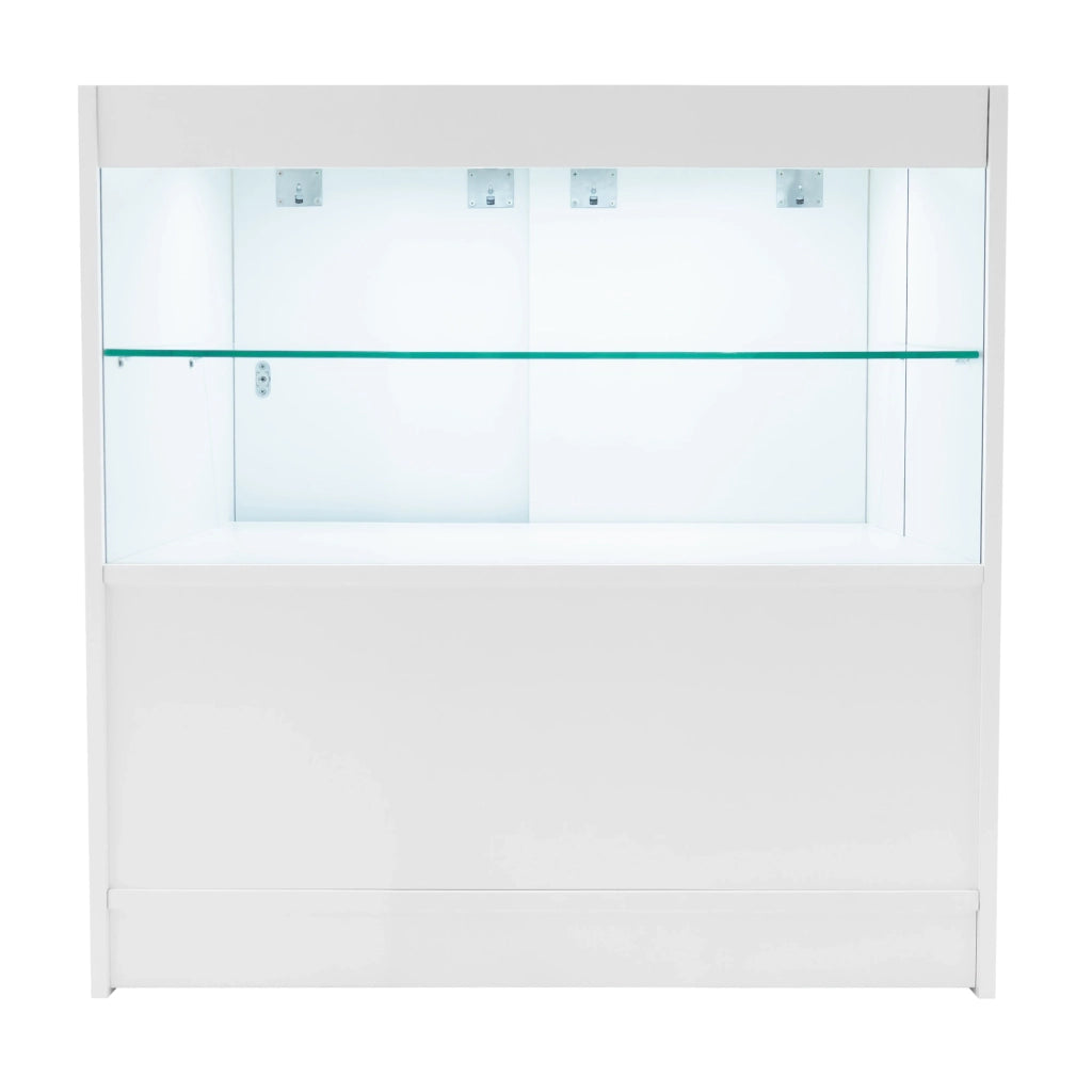 Set Banconi Bianco Selene LED C900 CM60 con Serratura e Vetrina Espositiva