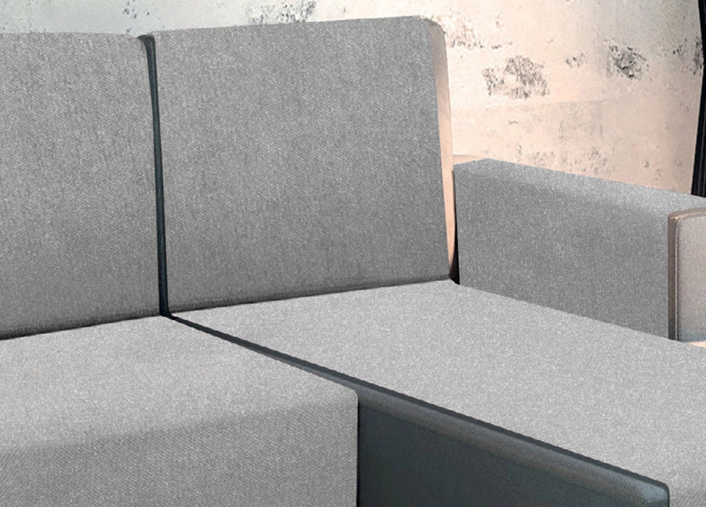 Copridivano Per Divani Con Penisola Modello Vischio Colore Grigio - 190 cm - Grigio
