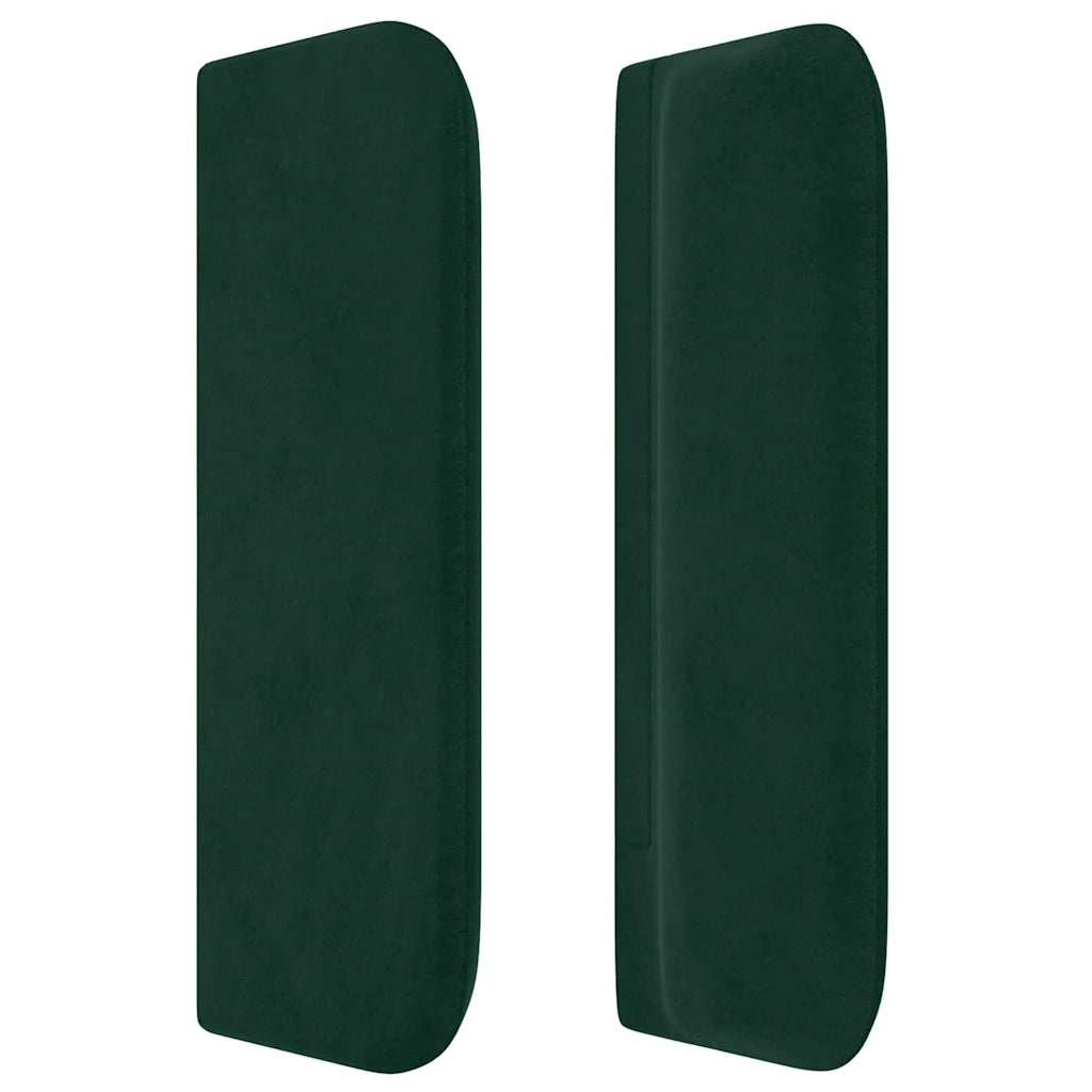 Testiera ad Orecchio Verde Scuro 203x16x78/88 cm in Velluto 3119271