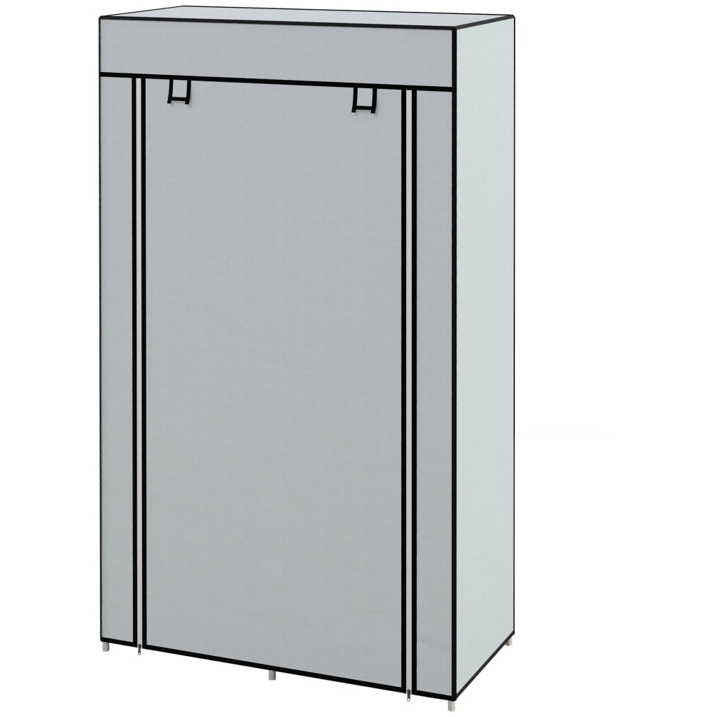 Armadio Guardaroba con Ante Scorrevoli e Cassetti ¨C zephmum ¨C Grigio 83x42.5x162.5 cm