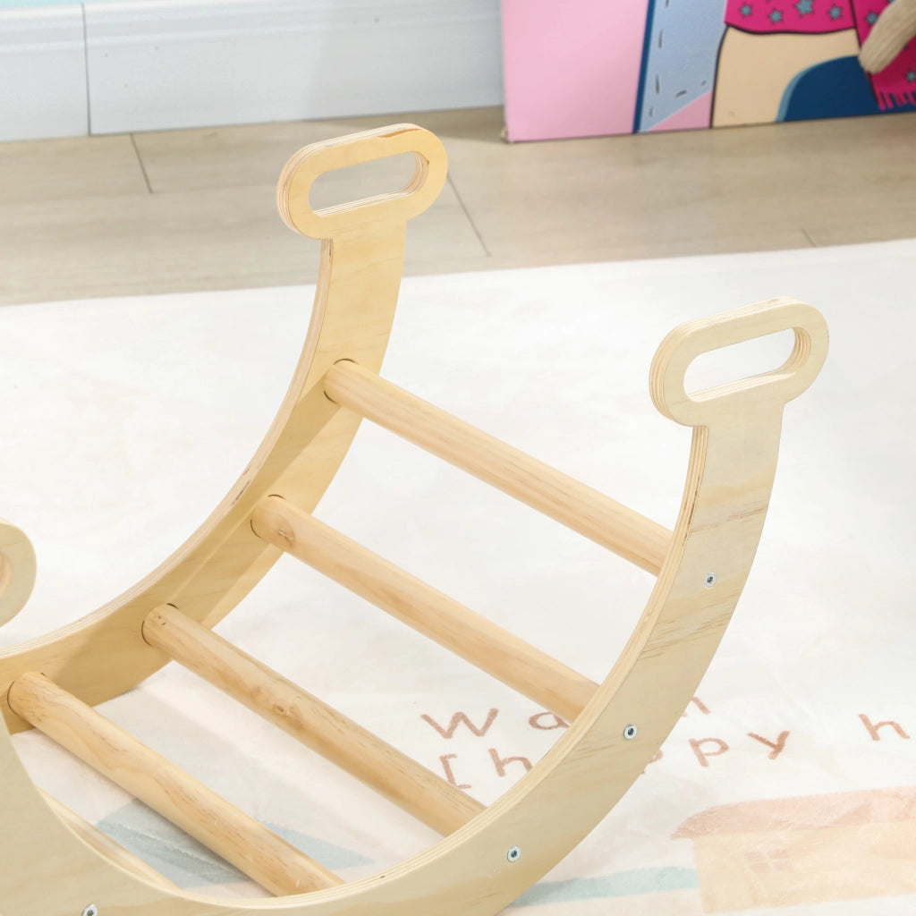 Letto a soppalco bambini in legno naturale con scala ¨C zephmum ¨C 90x200
