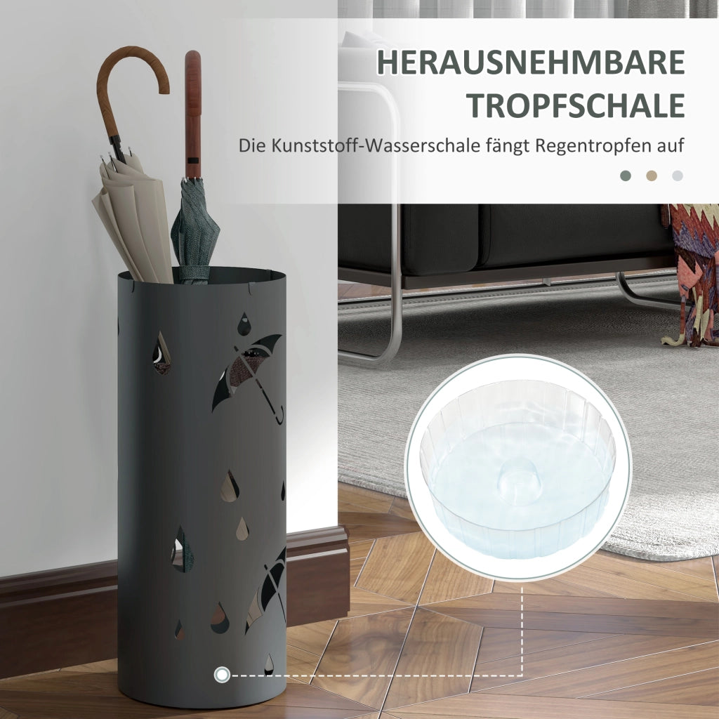 Portaombrelli ¨C zephmum ¨C Grigio Acciaio ?17x41 cm