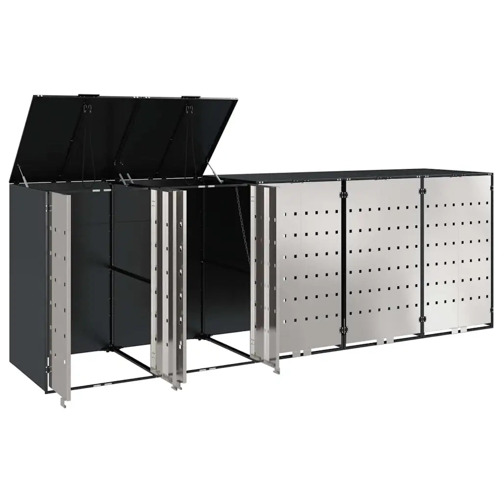 Contenitore per Rifiuti per 3 Bidoni 340 x 77.5 x 115.5 cm