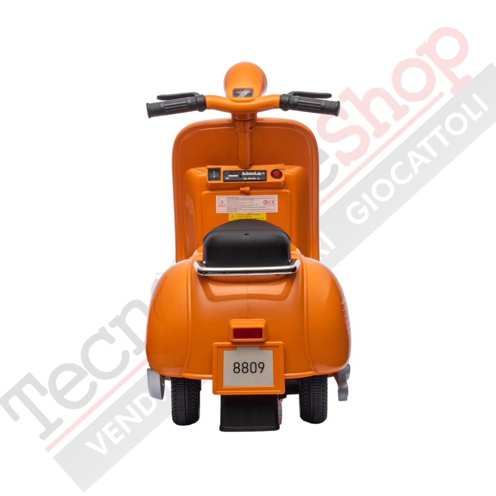 Vespa Sidecar Small Special 6V per Bambini con Licenza Ufficiale Piaggio-Arancione